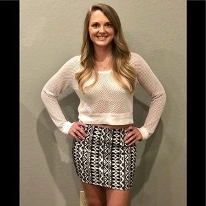 Express Fishnet Crop Top